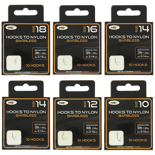 Ngt barbless hooks to - barbless,