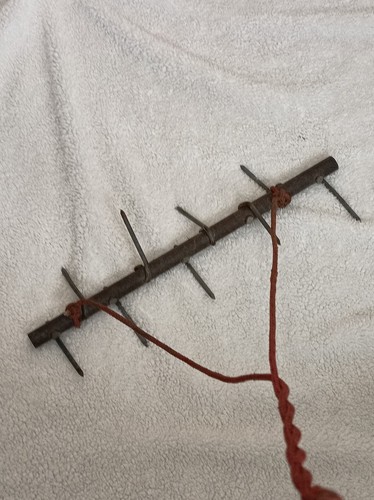 Fishing weed rake made with